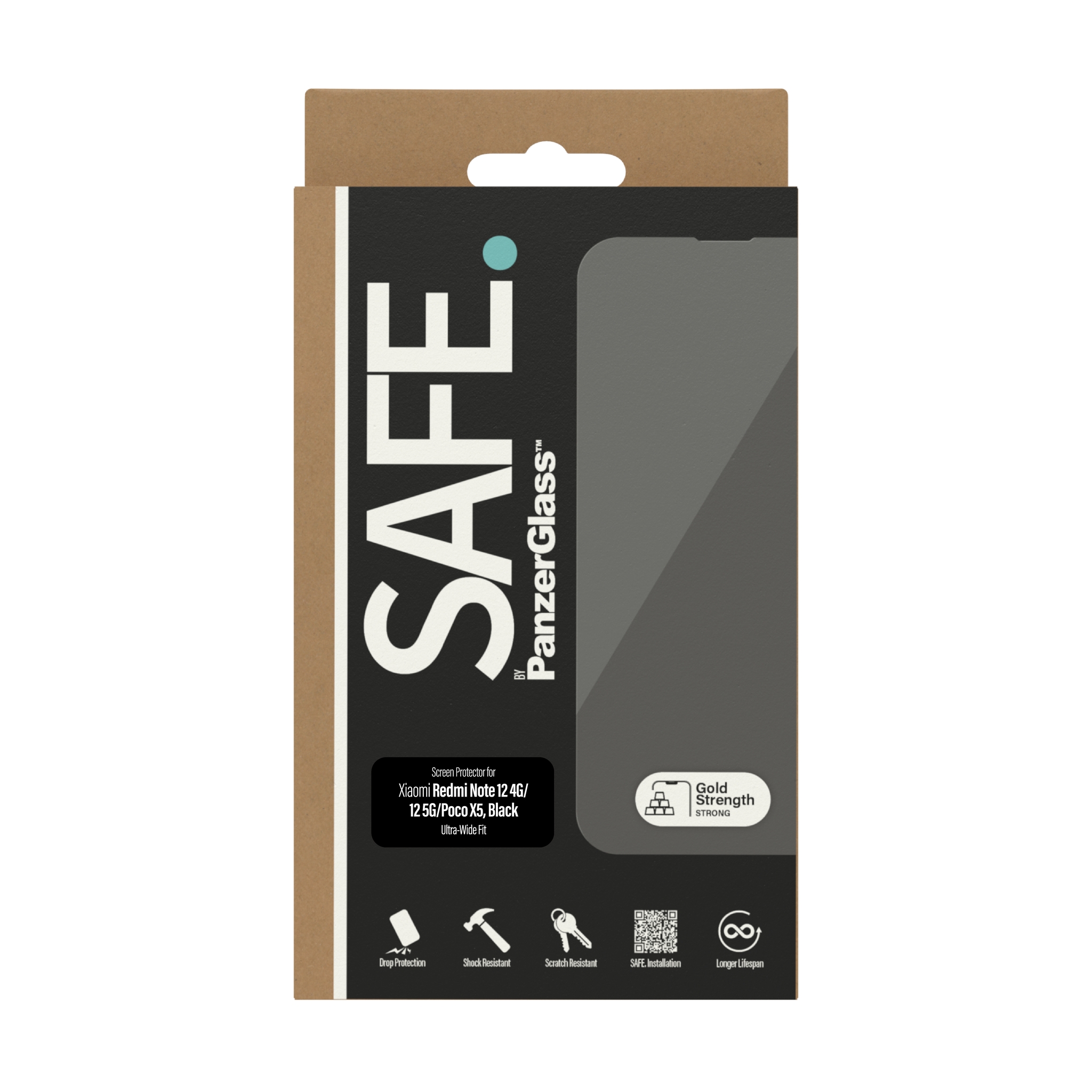 PanzerGlass SAFE. by Screen Protector Xiaomi Redmi Note 12 5G | 12 4G | Poco X5 | Ultra-Wide Fit