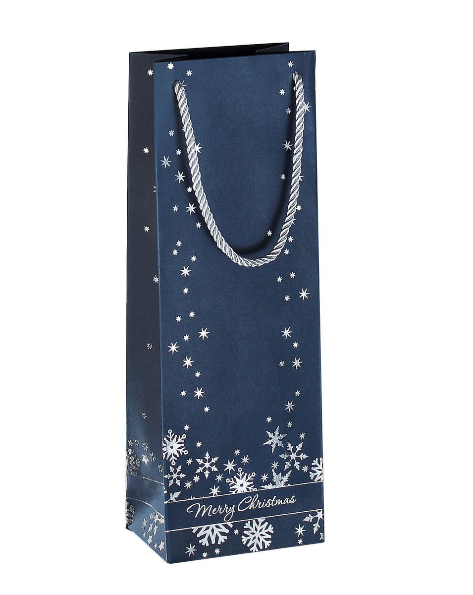 Sigel GT112 - Geschenkverpackungstasche - Blau - Wei� - Abbildung - Papier - Weihnachten - Weihnachten