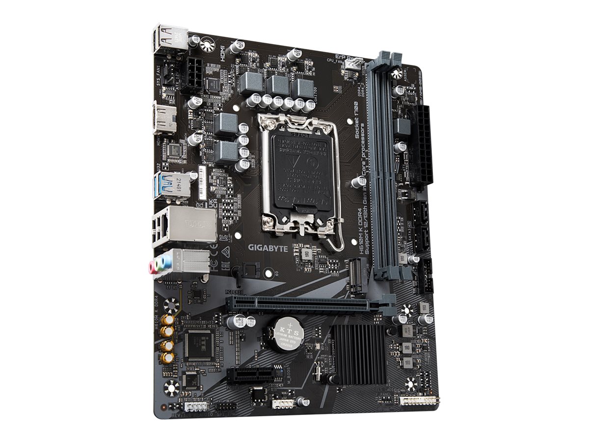 Gigabyte H610M K DDR4 - 1.0 - Motherboard - micro ATX - LGA1700-Sockel - H610 Chipsatz - USB 3.2 Gen 1 - Gigabit LAN - Onboard-Grafik (CPU erforderlich)