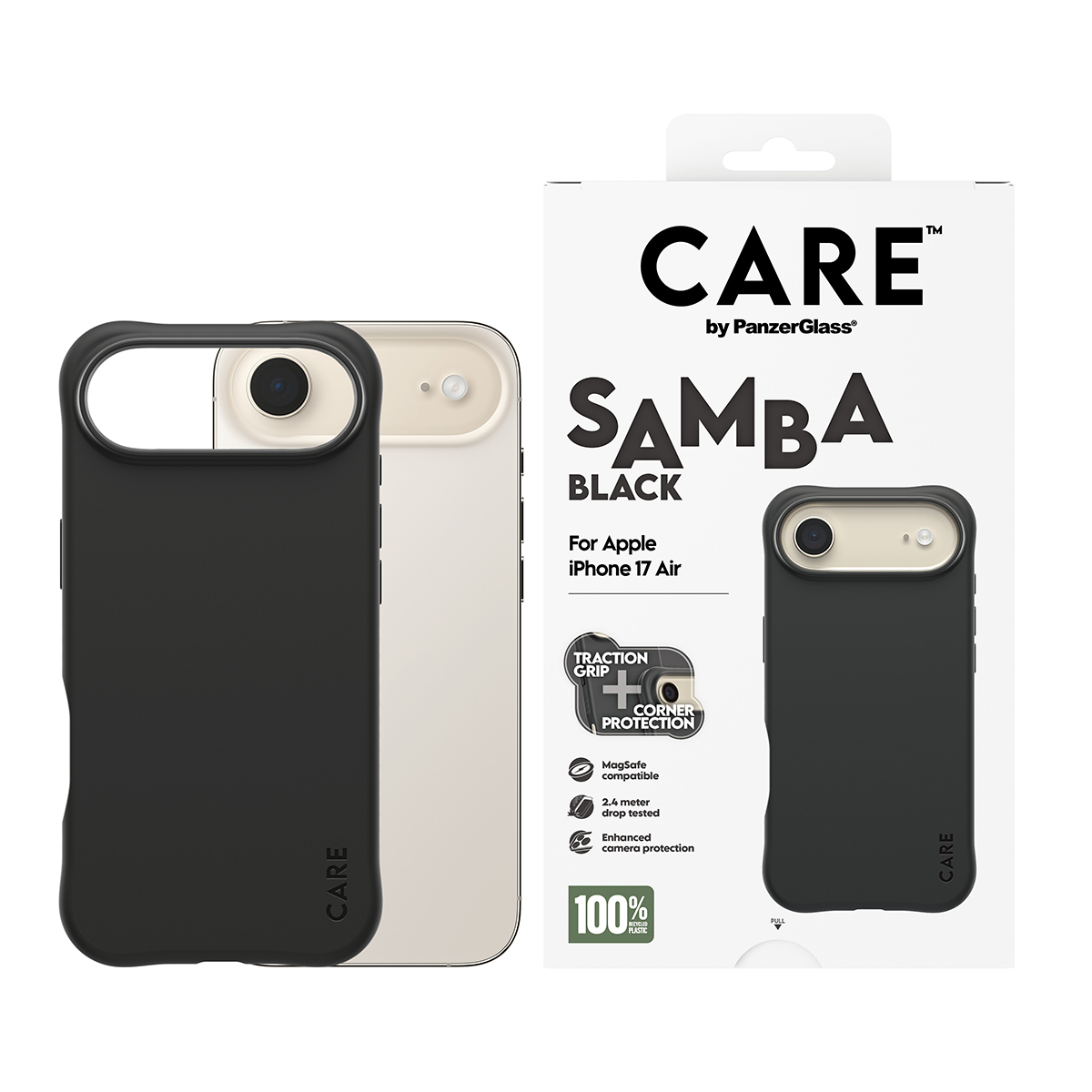PanzerGlass CARE Fashionable Case Samba black w. MagSafe iPhone 17 Air