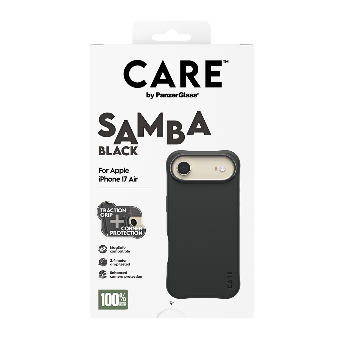 PanzerGlass CARE Fashionable Case Samba black w. MagSafe iPhone 17 Air