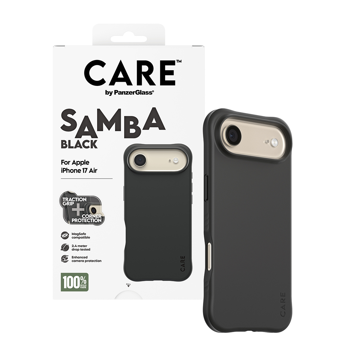 PanzerGlass CARE Fashionable Case Samba black w. MagSafe iPhone 17 Air