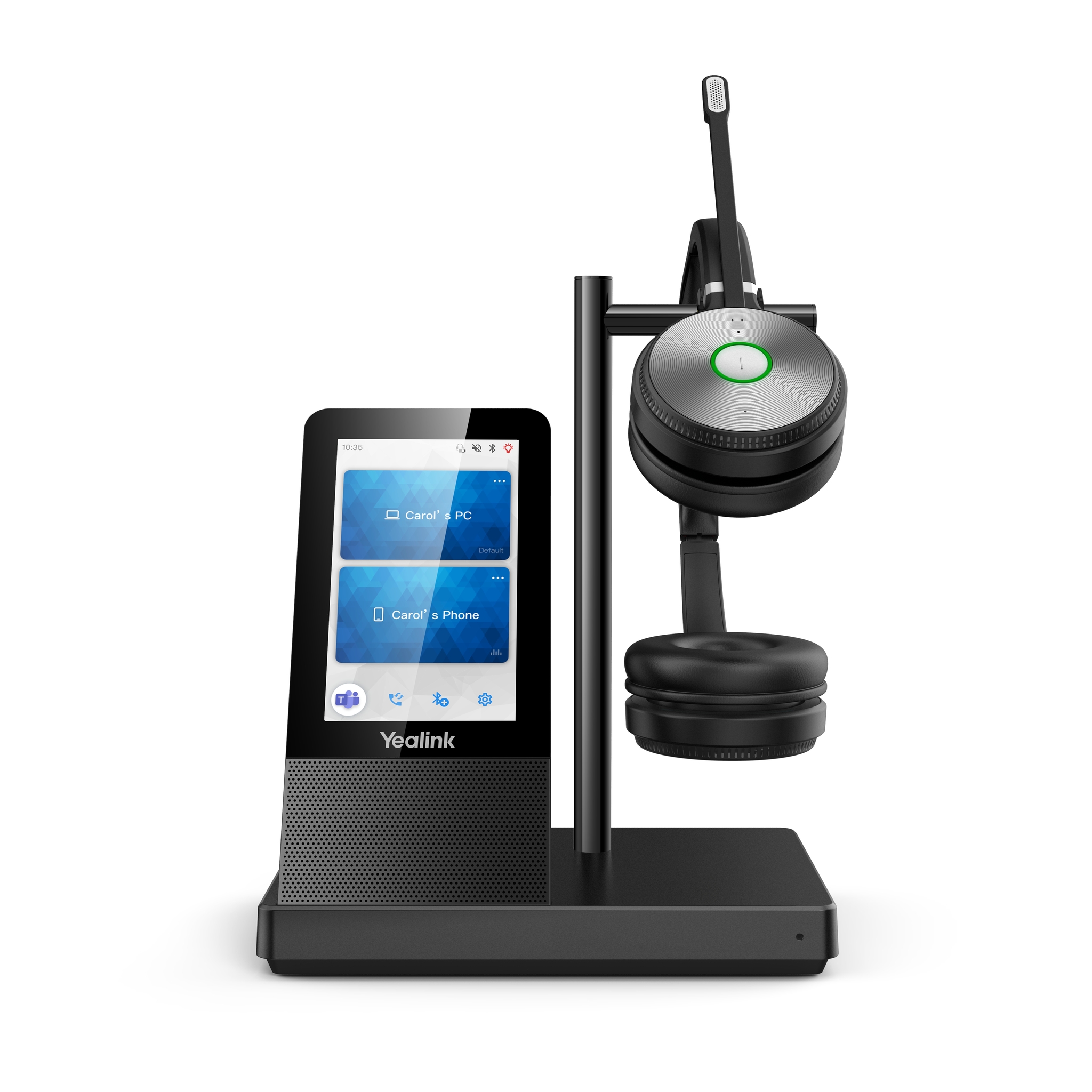Yealink WH66 Dual UC Auriculares Inalmbrico Diadema Oficina/Centro de llamadas USB tipo A Bluetooth Base de carga Negro