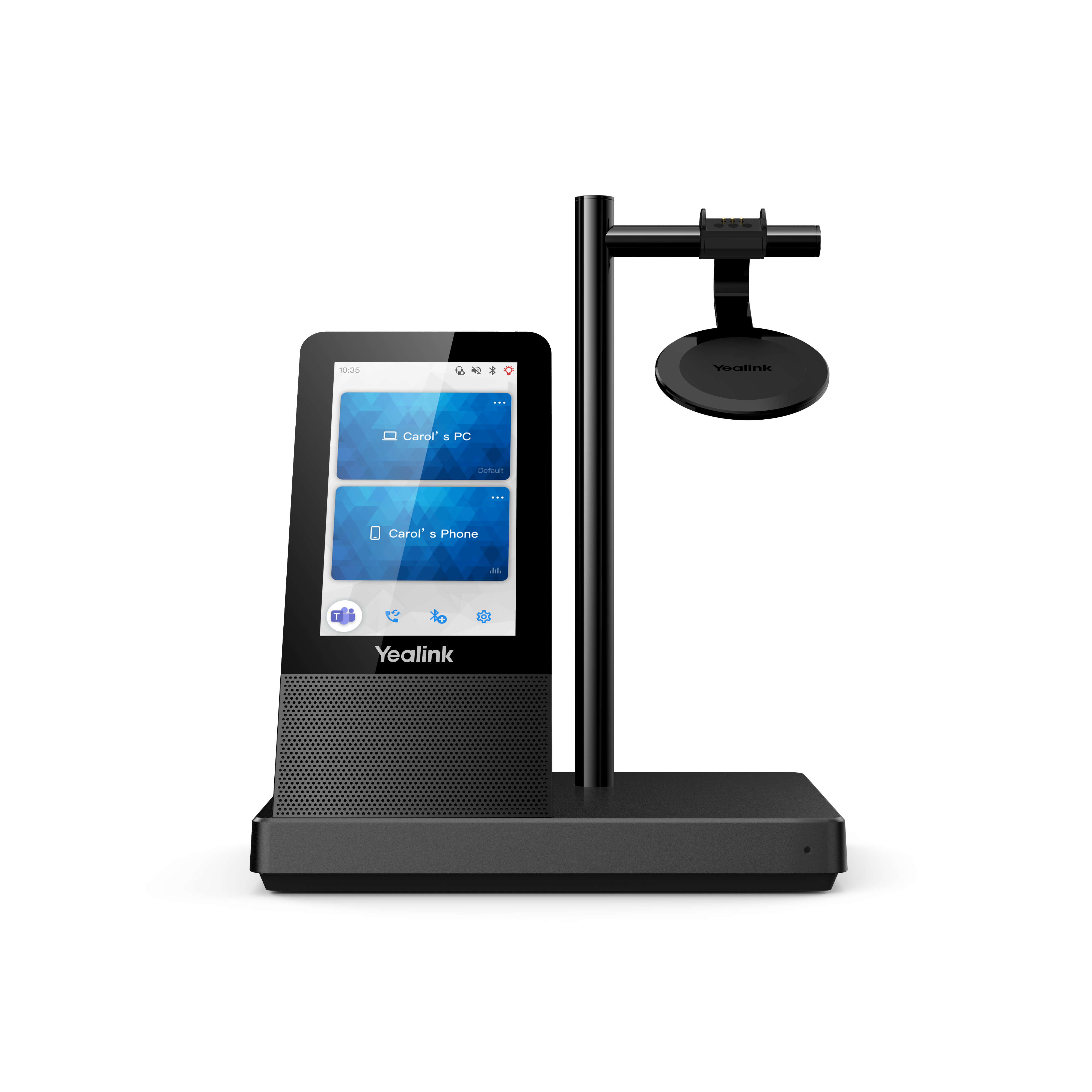 Yealink WH66 Dual UC Auriculares Inalmbrico Diadema Oficina/Centro de llamadas USB tipo A Bluetooth Base de carga Negro