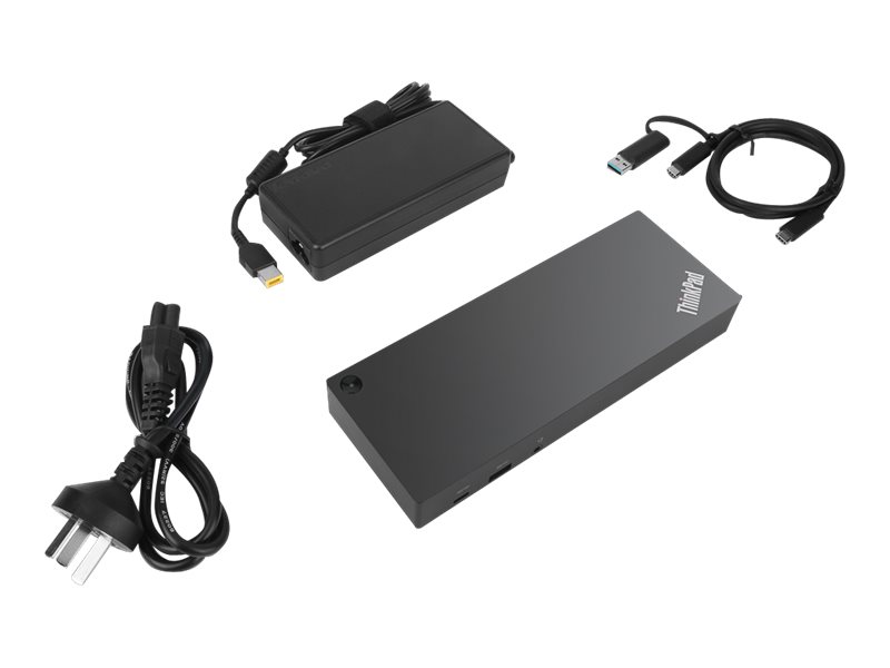 Lenovo 40AF0135IT station daccueil Avec fil USB 3.2 Gen 2 (3.1 Gen 2) Type-C Noir