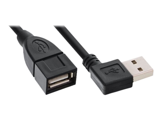 InLine Prolunga Smart USB 2.0 angolata, Tipo A,mreversibile - F, nero, 2m