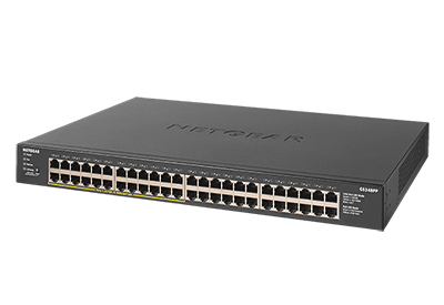 NETGEAR GS348PP Non-g�r� Gigabit Ethernet (10/100/1000) Connexion Ethernet, supportant lalimentation via ce port (PoE) Noir