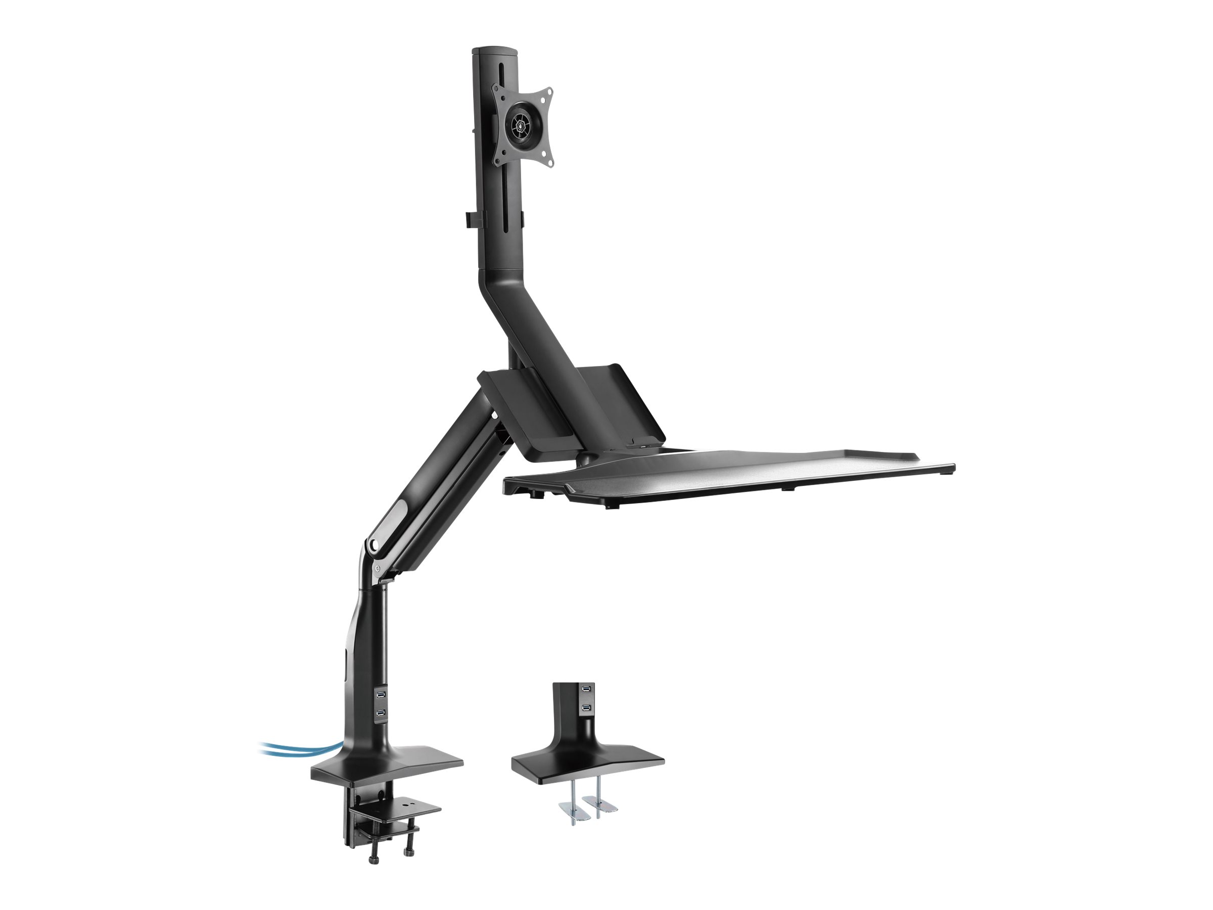 InLine 23174A soporte para monitor 43,2 cm (17) Negro Escritorio