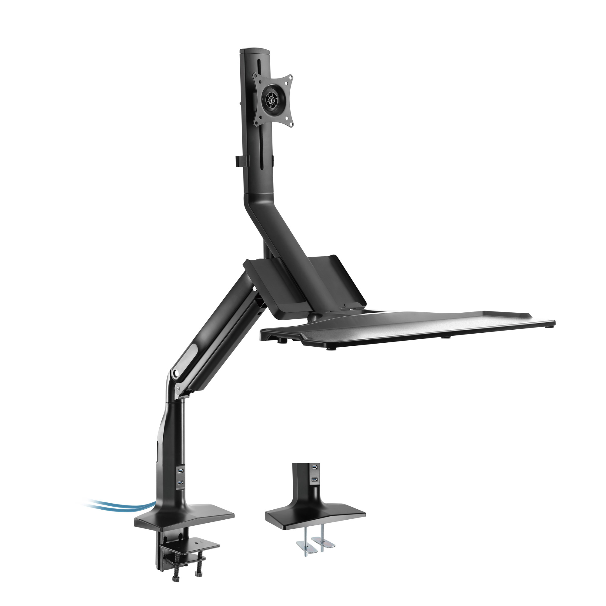 InLine 23174A soporte para monitor 43,2 cm (17) Negro Escritorio