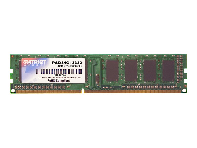 Patriot Memory PSD34G13332 m�dulo de memoria 4 GB DDR3 1333 MHz