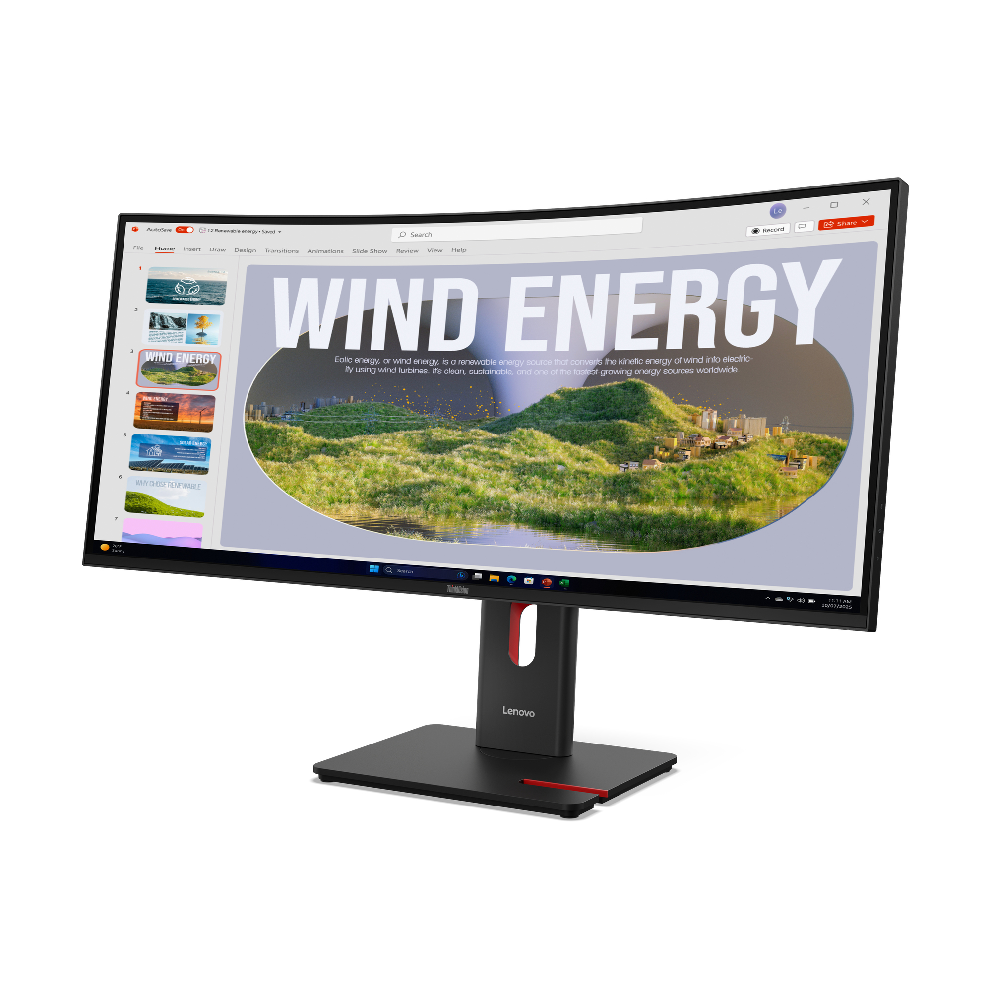 Lenovo ThinkVision T34WD-40 LED display 86,4 cm (34) 3440 x 1440 Pixel Wide Quad HD Nero