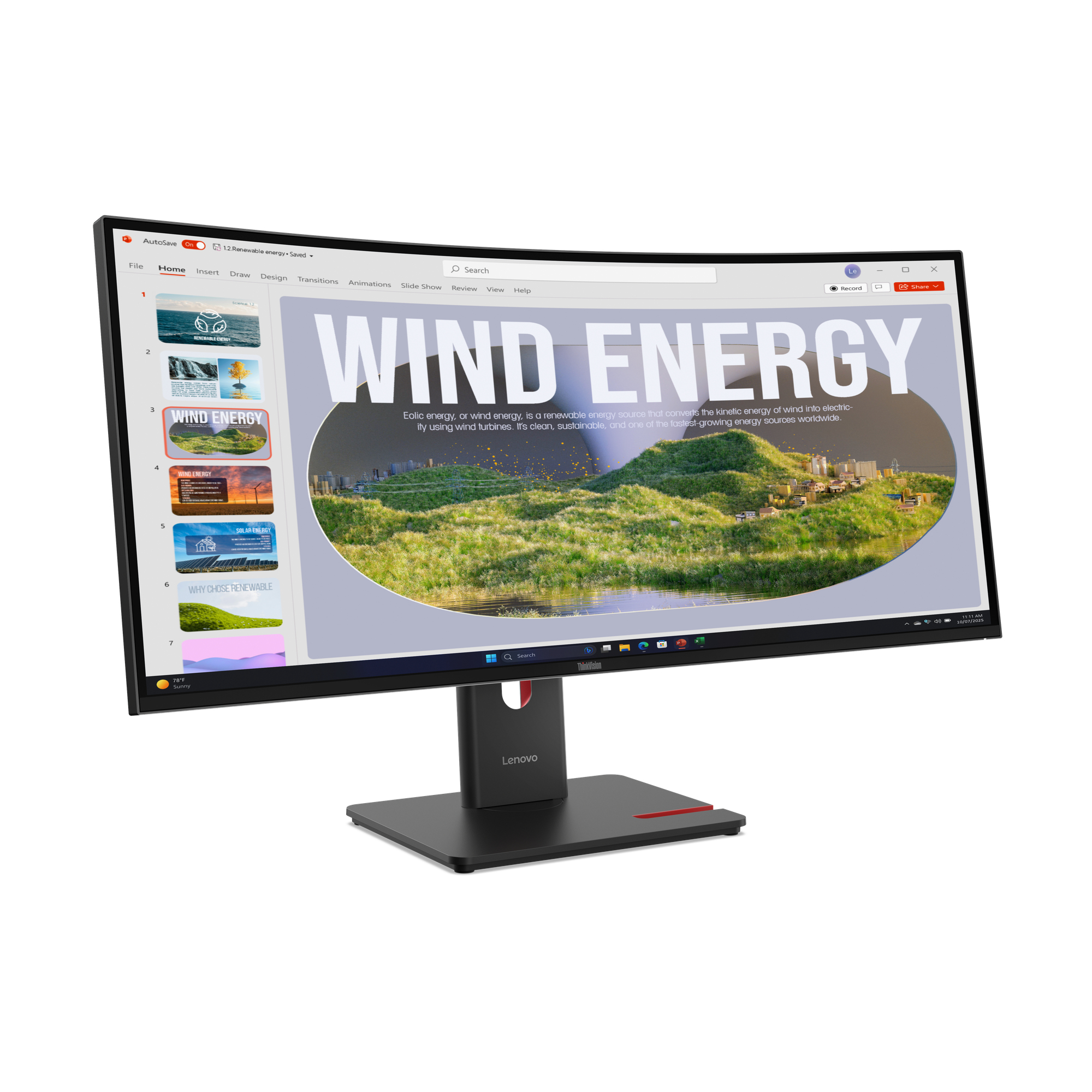 Lenovo ThinkVision T34WD-40 LED display 86,4 cm (34) 3440 x 1440 Pixel Wide Quad HD Nero
