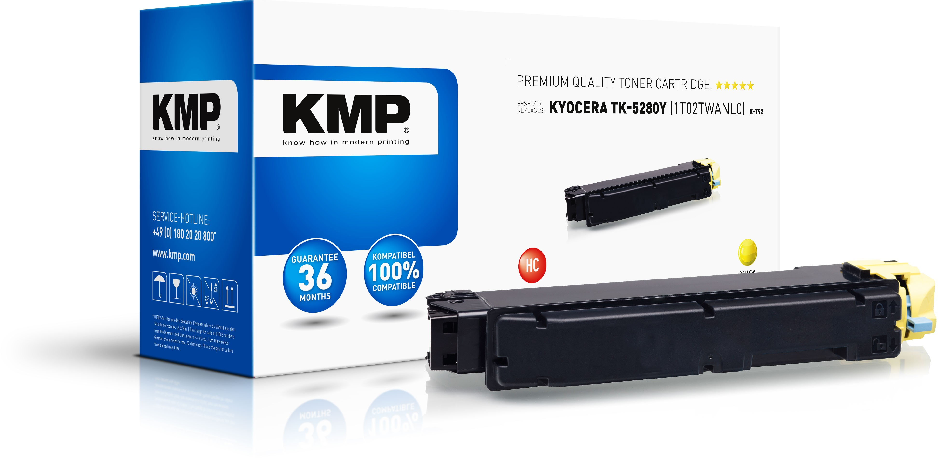 KMP 2923,3009 Cartouche de toner 1 pi�ce(s) Compatible Jaune