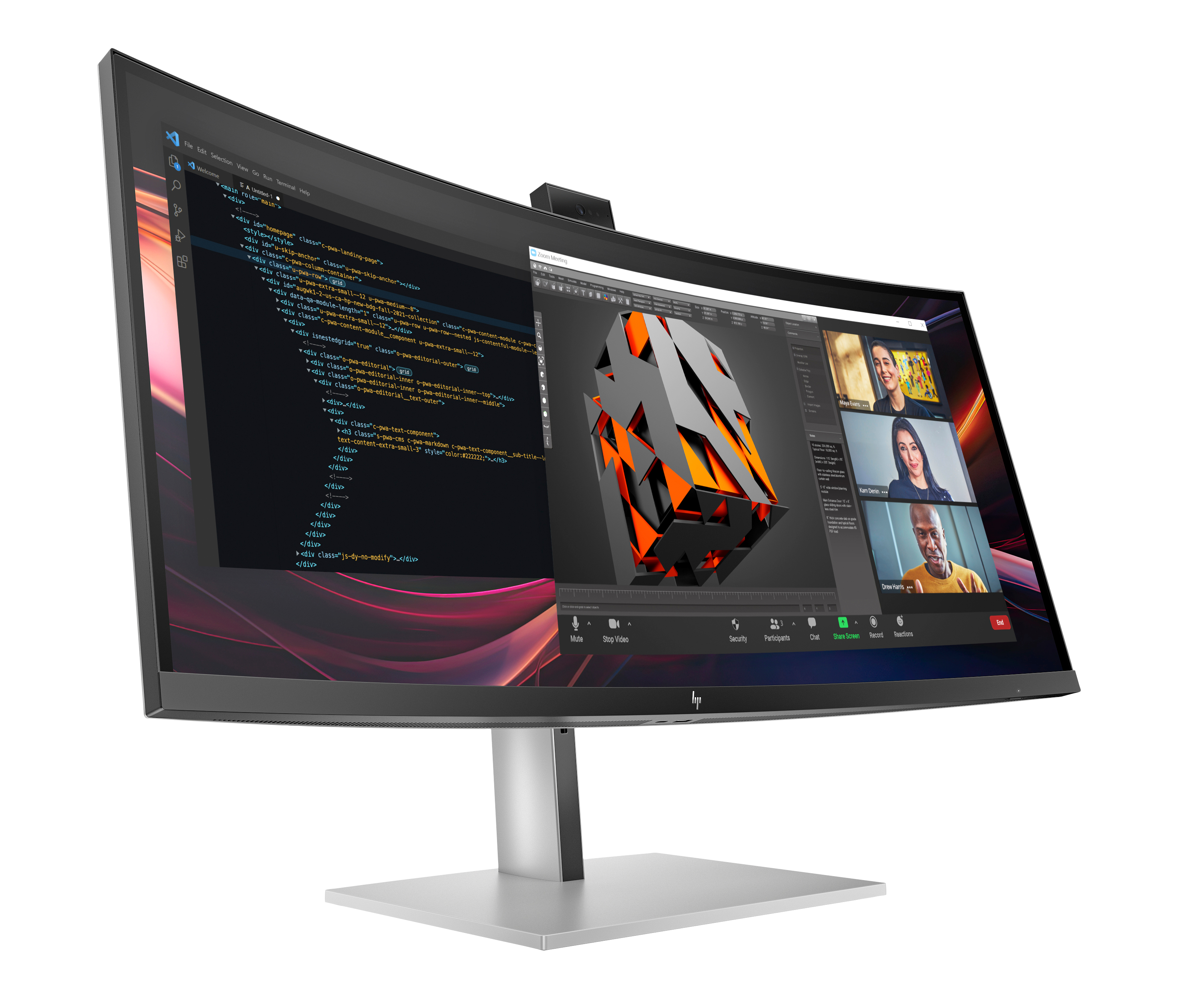 HP Monitor de videoconferencia WQHD Pro de la serie 7 de 34 pulgadas: 734pm sin PVC