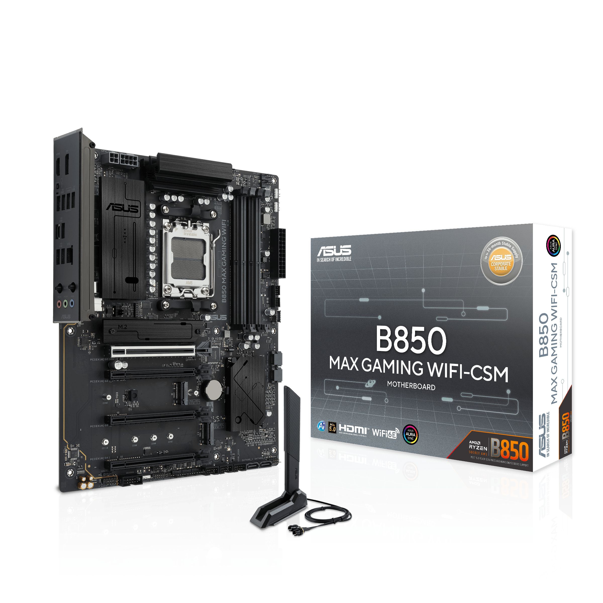 ASUS B850 MAX GAMING WIFI AMD B850 Z�calo AM5 ATX