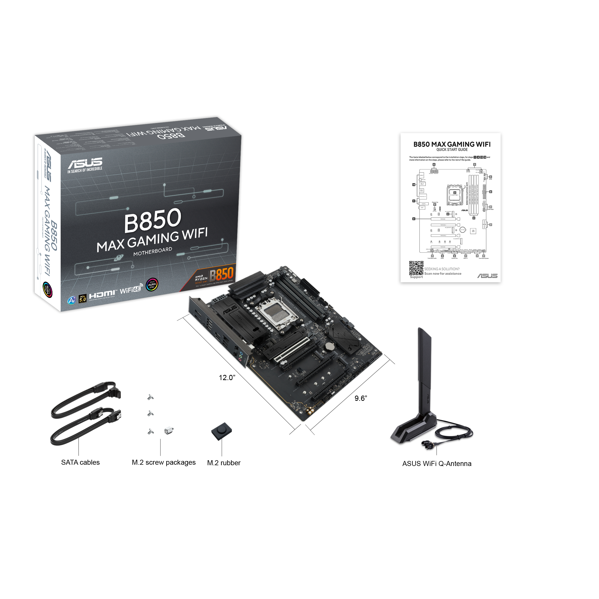 ASUS B850 MAX GAMING WIFI AMD B850 Z�calo AM5 ATX