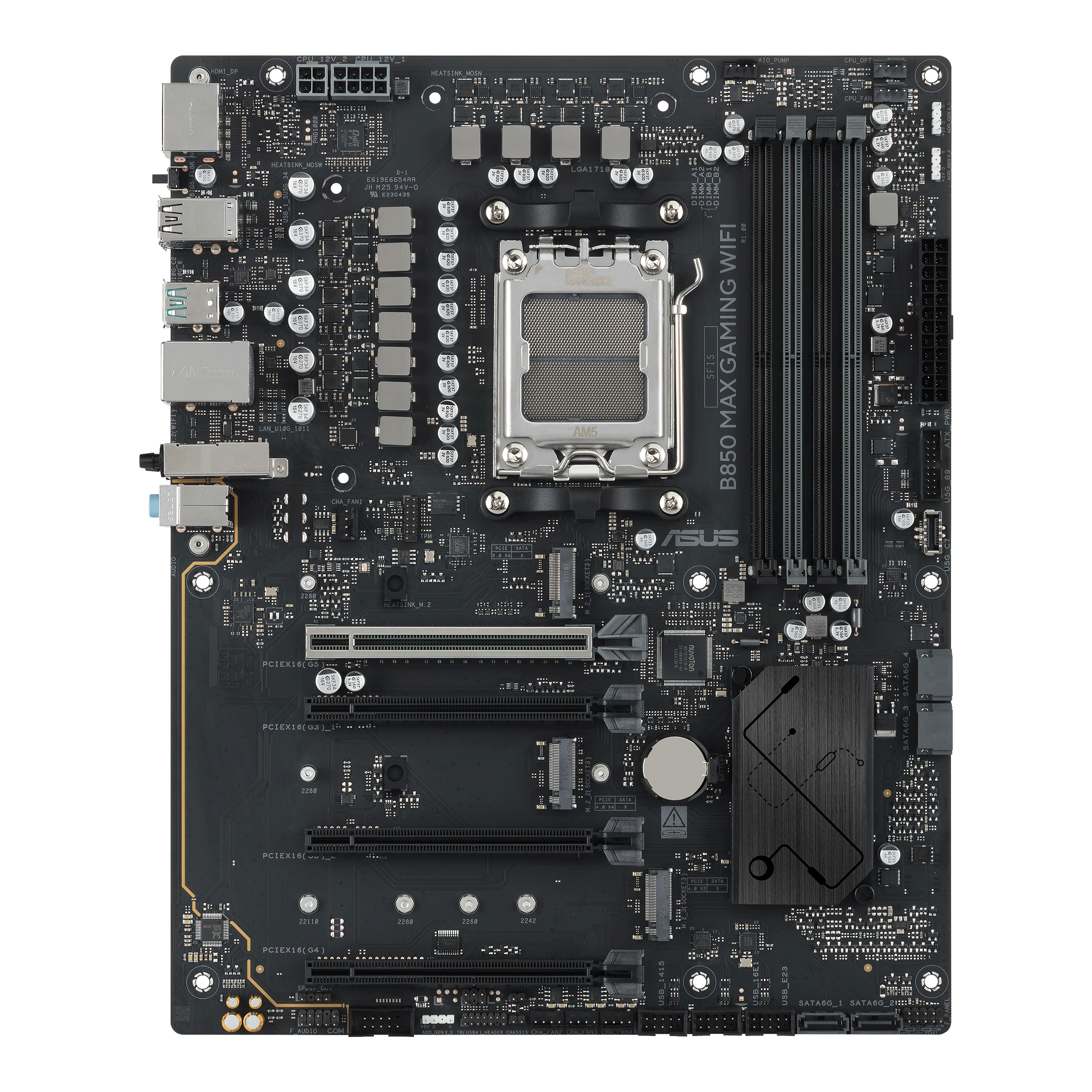 ASUS B850 MAX GAMING WIFI AMD B850 Z�calo AM5 ATX