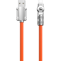 Dudao L24AL USB-A to angled Lightning cable 30W 180 rotation orange - Kabel - Digital/Daten