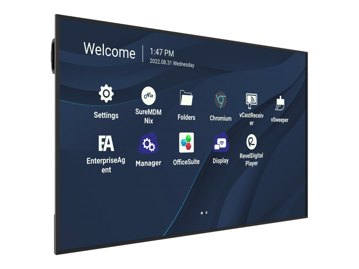 Viewsonic CDE7530 pizarra y accesorios interactivos 190,5 cm (75) 3840 x 2160 Pixeles Pantalla t�ctil Negro USB