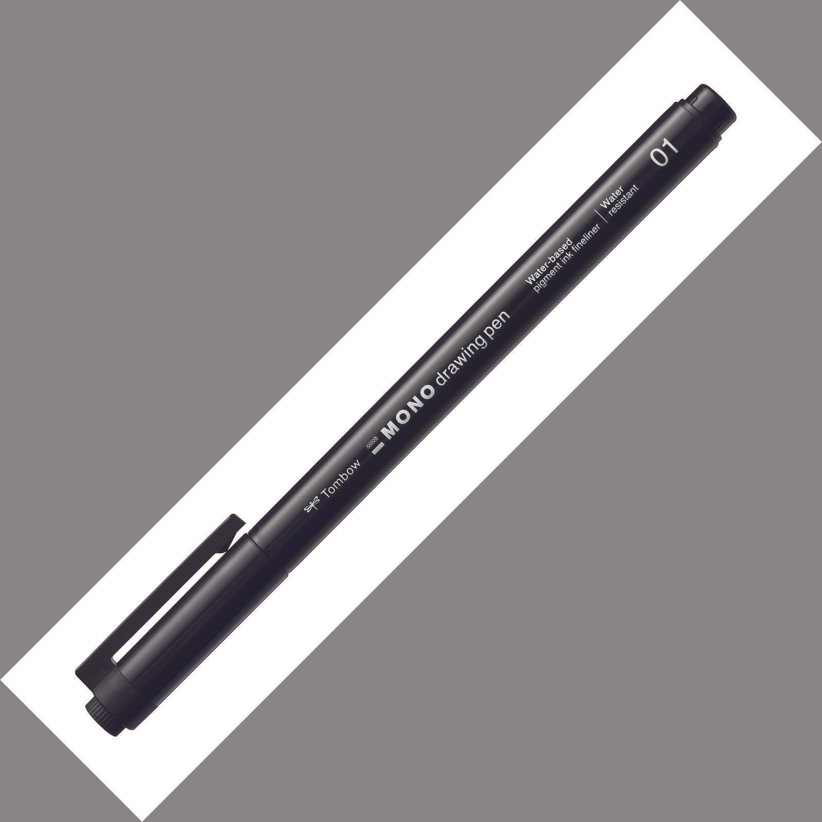 Tombow Mono Fineliner Drawing Pen 01 Tip 0.24mm Line Black Pack 12