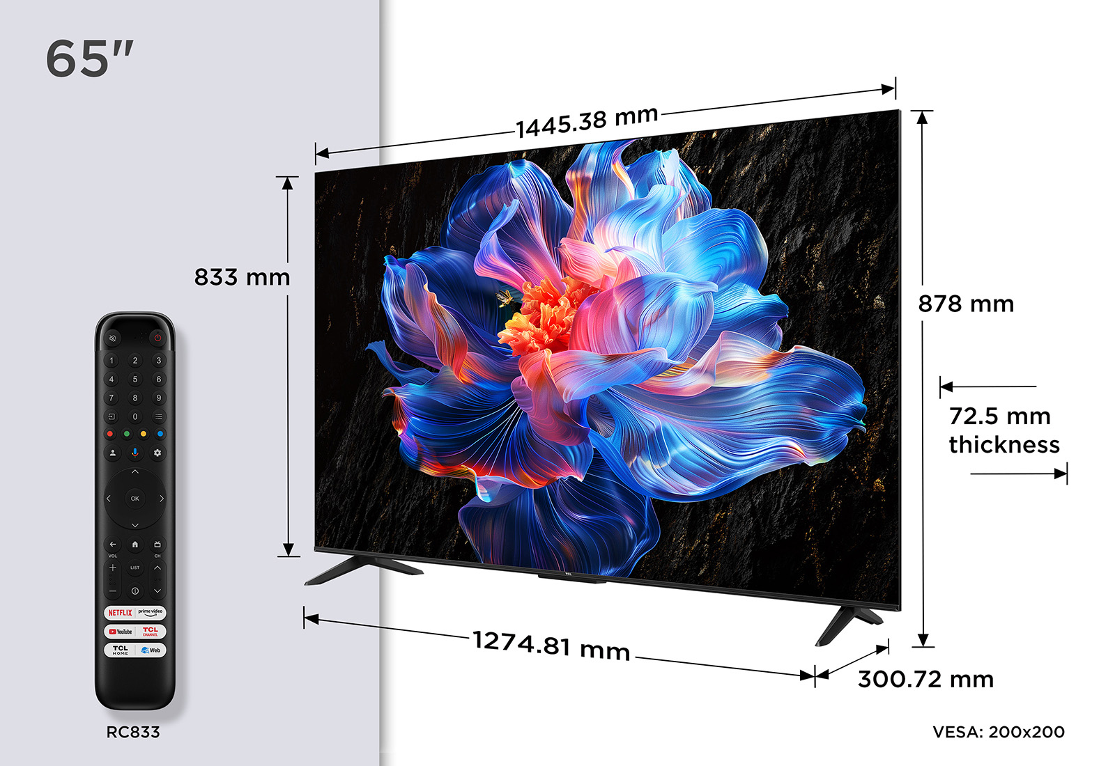 TCL V6C Series 65V6C 65 4K UHD 2160p Smart TV - LCD-TV - 165,1 cm