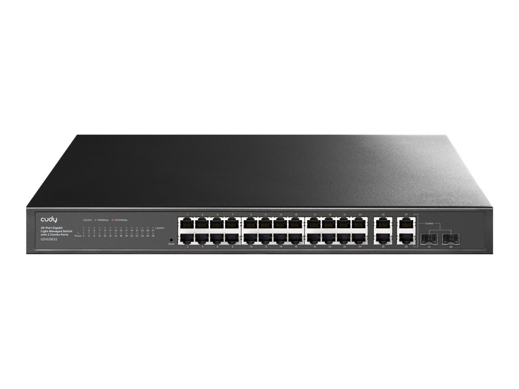 CUDY Switch - 26 x Gigabit Ethernet + 2 x Combo Gigabit SFP/RJ-45