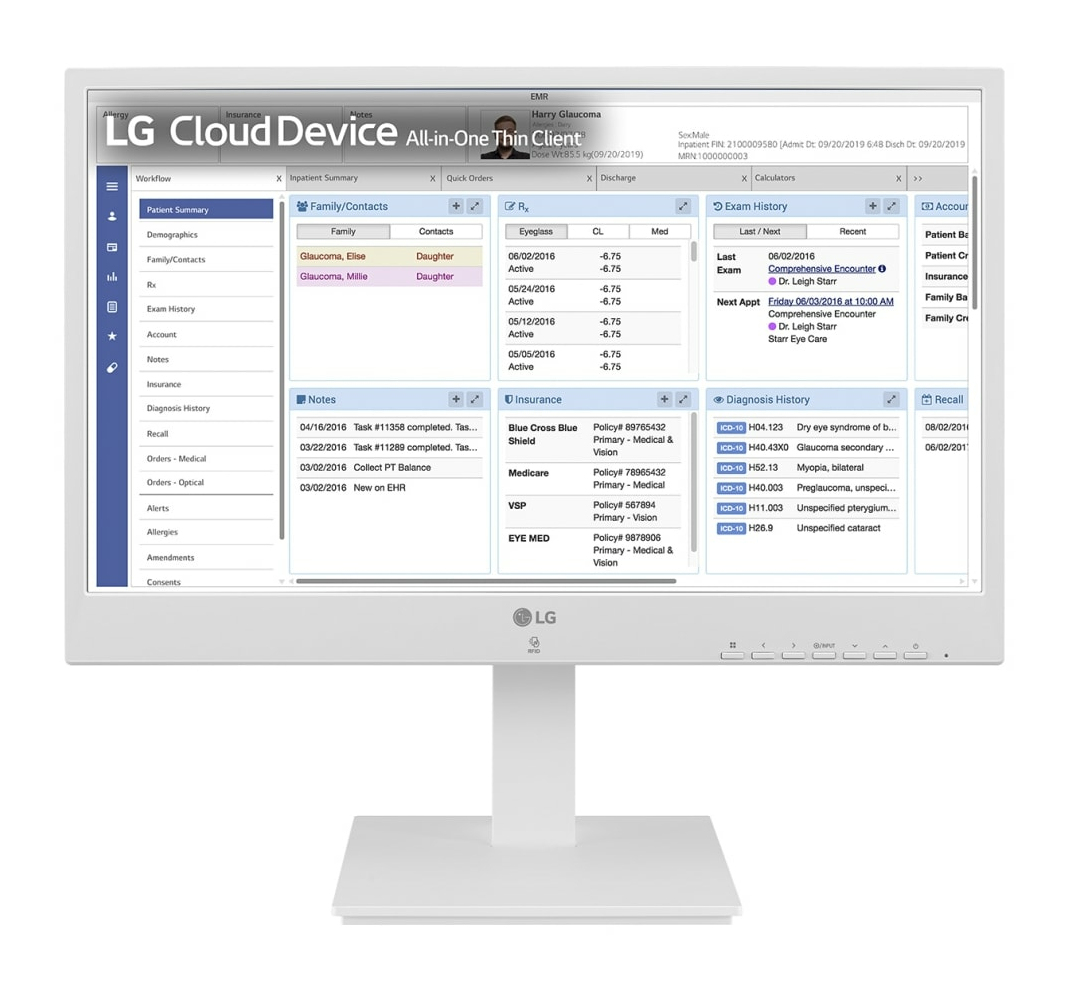 LG ThinClient 24CR671N-2P 60.4cm 23.8Zoll 16 9 1920x1080 250cd/m2 1000 1 5ms Intel - Thin Client - Pentium N