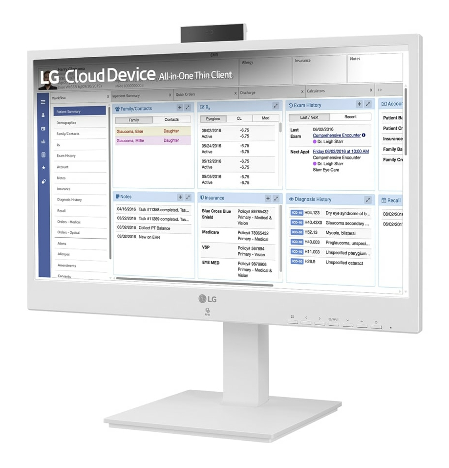 LG ThinClient 24CR671N-2P 60.4cm 23.8Zoll 16 9 1920x1080 250cd/m2 1000 1 5ms Intel - Thin Client - Pentium N