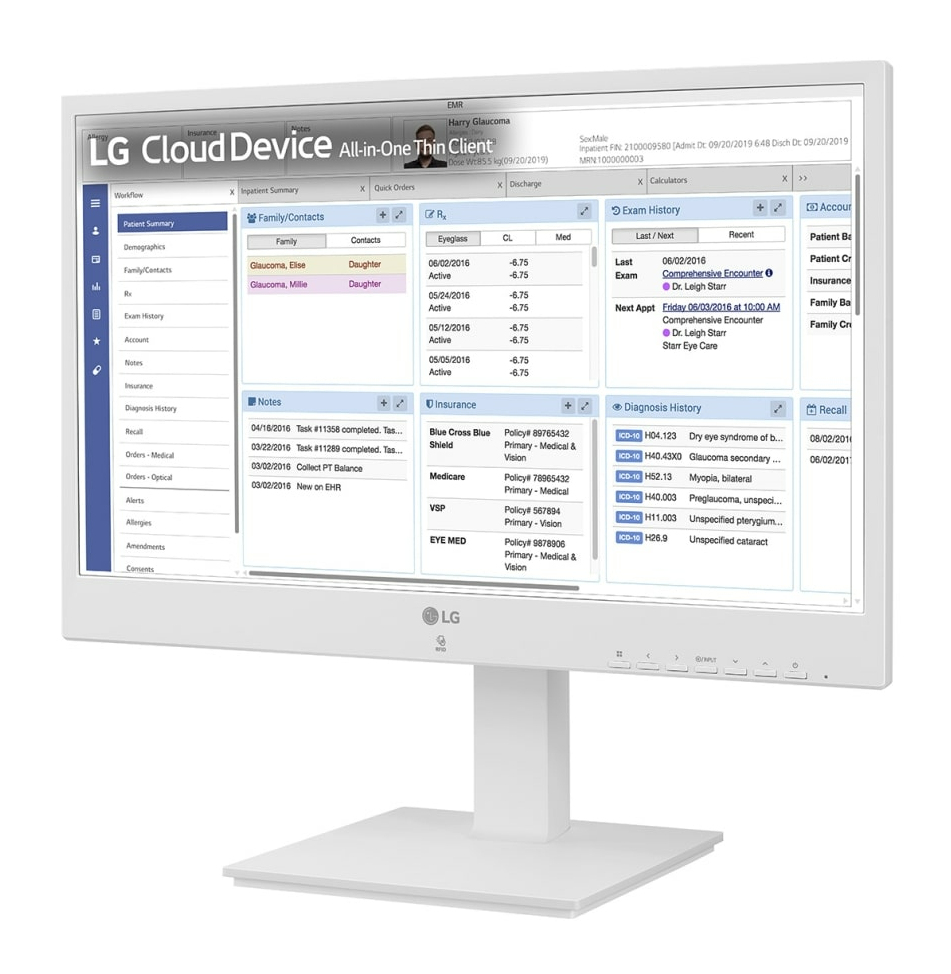 LG ThinClient 24CR671N-2P 60.4cm 23.8Zoll 16 9 1920x1080 250cd/m2 1000 1 5ms Intel - Thin Client - Pentium N