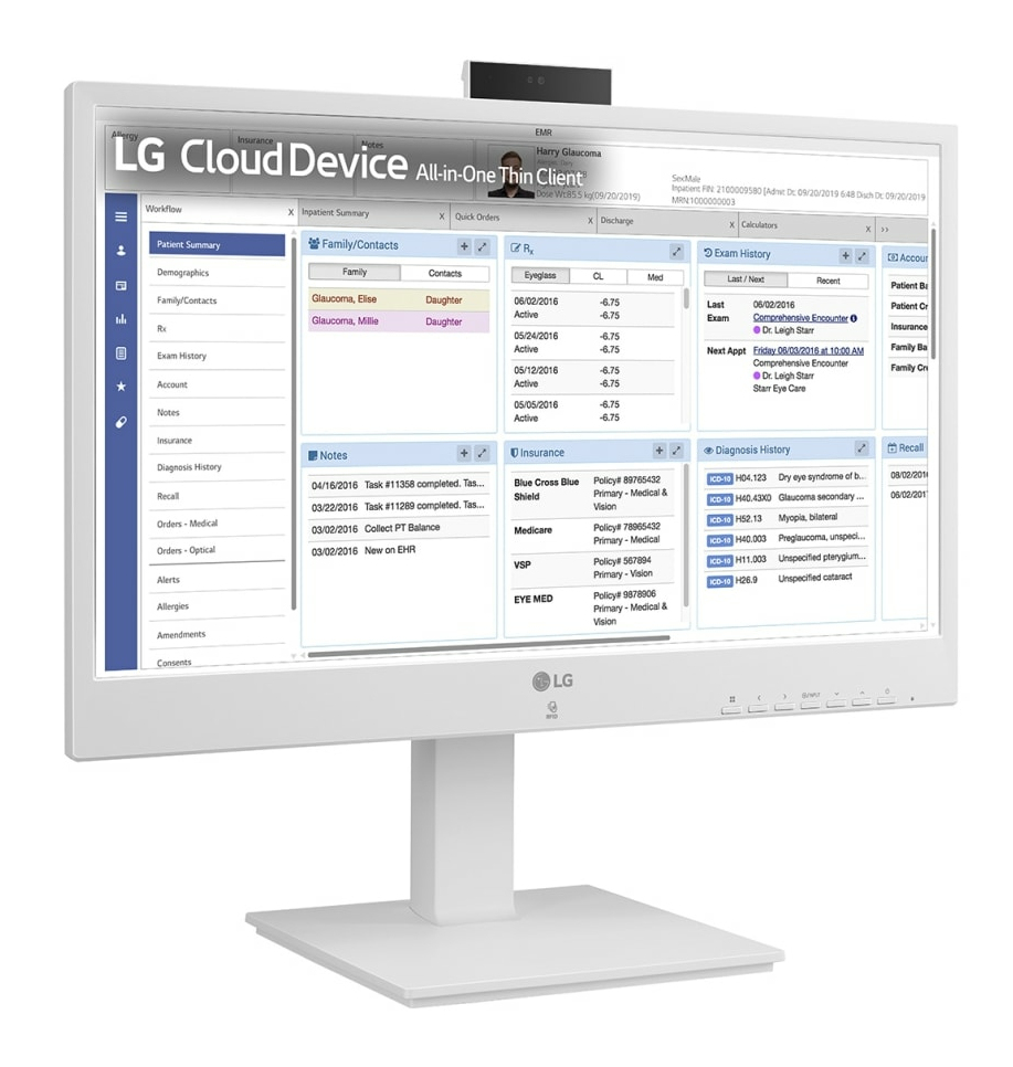LG ThinClient 24CR671N-2P 60.4cm 23.8Zoll 16 9 1920x1080 250cd/m2 1000 1 5ms Intel - Thin Client - Pentium N