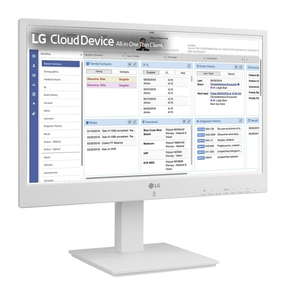 LG ThinClient 24CR671N-2P 60.4cm 23.8Zoll 16 9 1920x1080 250cd/m2 1000 1 5ms Intel - Thin Client - Pentium N