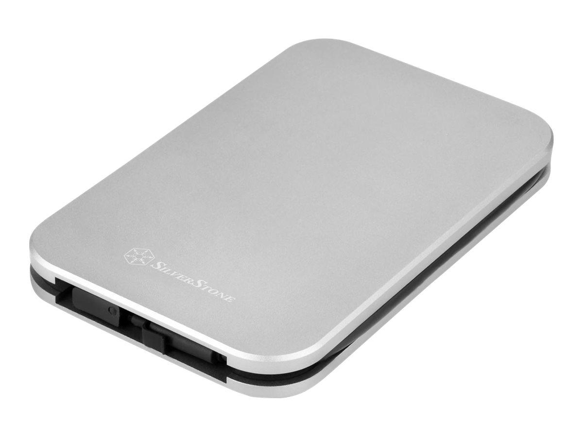Silverstone MMS02C HDD/SSD enclosure Aluminium, Black 2.5