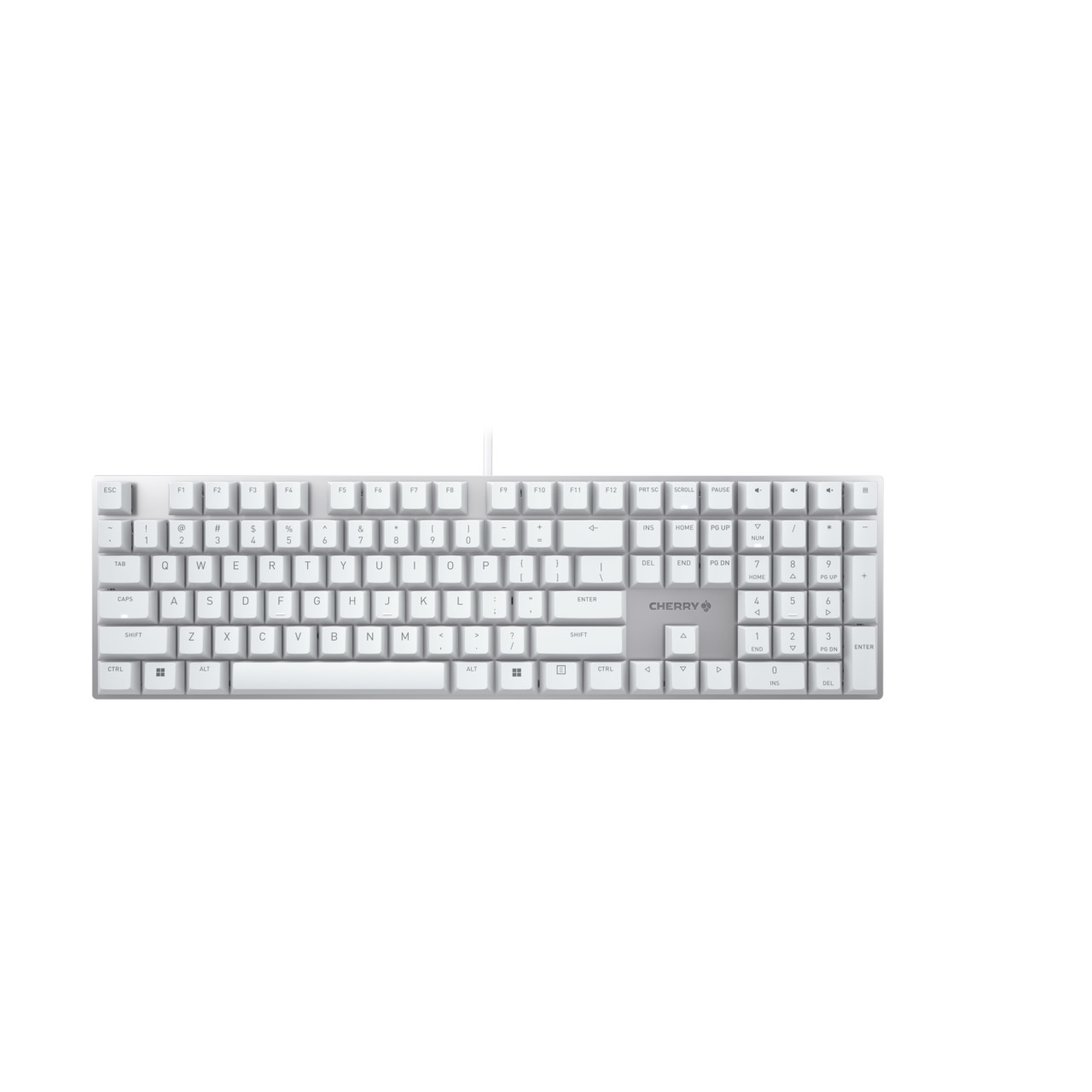 CHERRY KC 200 MX tastiera Universale USB QWERTY Inglese Argento, Bianco