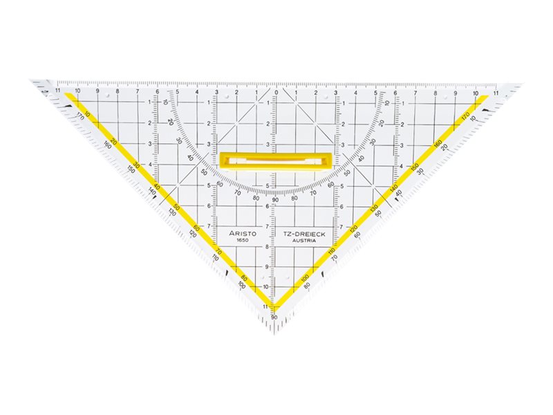 Aristo TZ - Geodreieck - 25 cm - 45�, 45� - klar