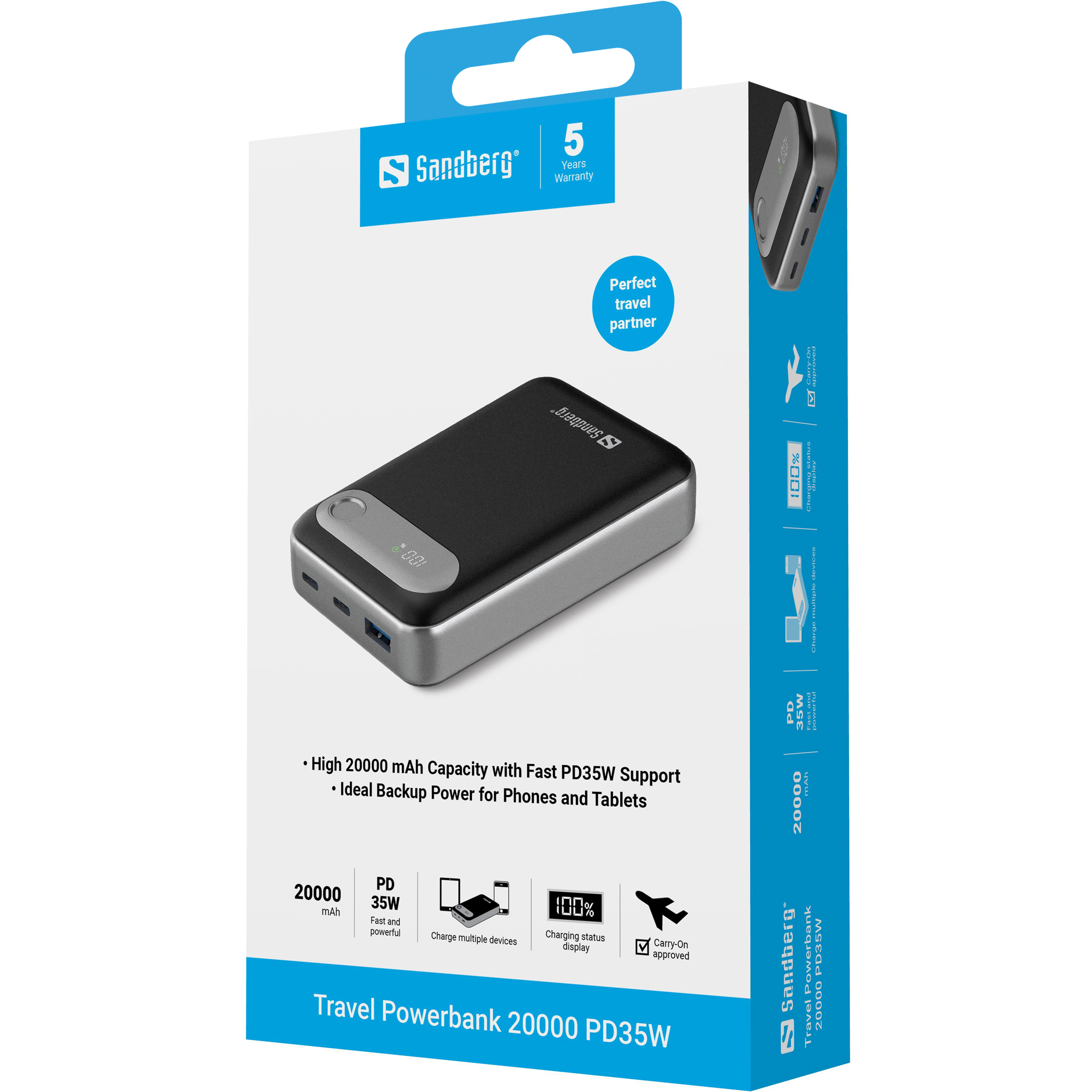 Sandberg Travel Powerbank 20000 PD35W