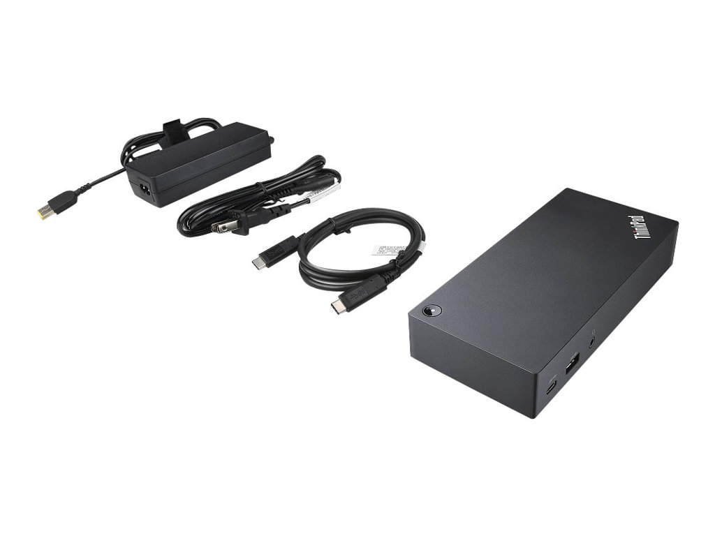 Lenovo 40A90090DK base para porttil y replicador de puertos Almbrico USB 3.2 Gen 1 (3.1 Gen 1) Type-C Negro