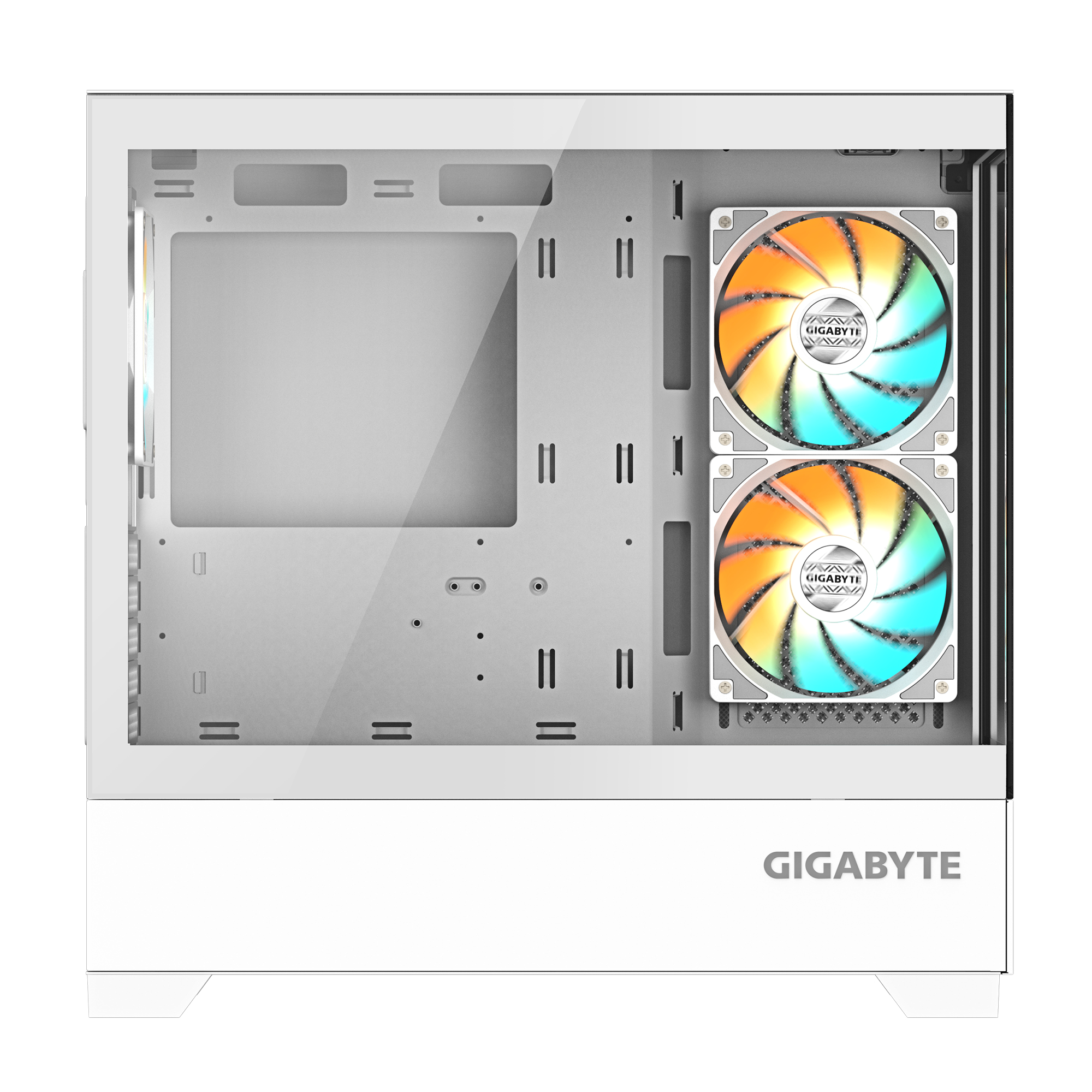 Gigabyte C201 PANORAMIC ICE - Mid tower - micro ATX - Seitenteil mit Fenster (geh�rtetes Glas)
