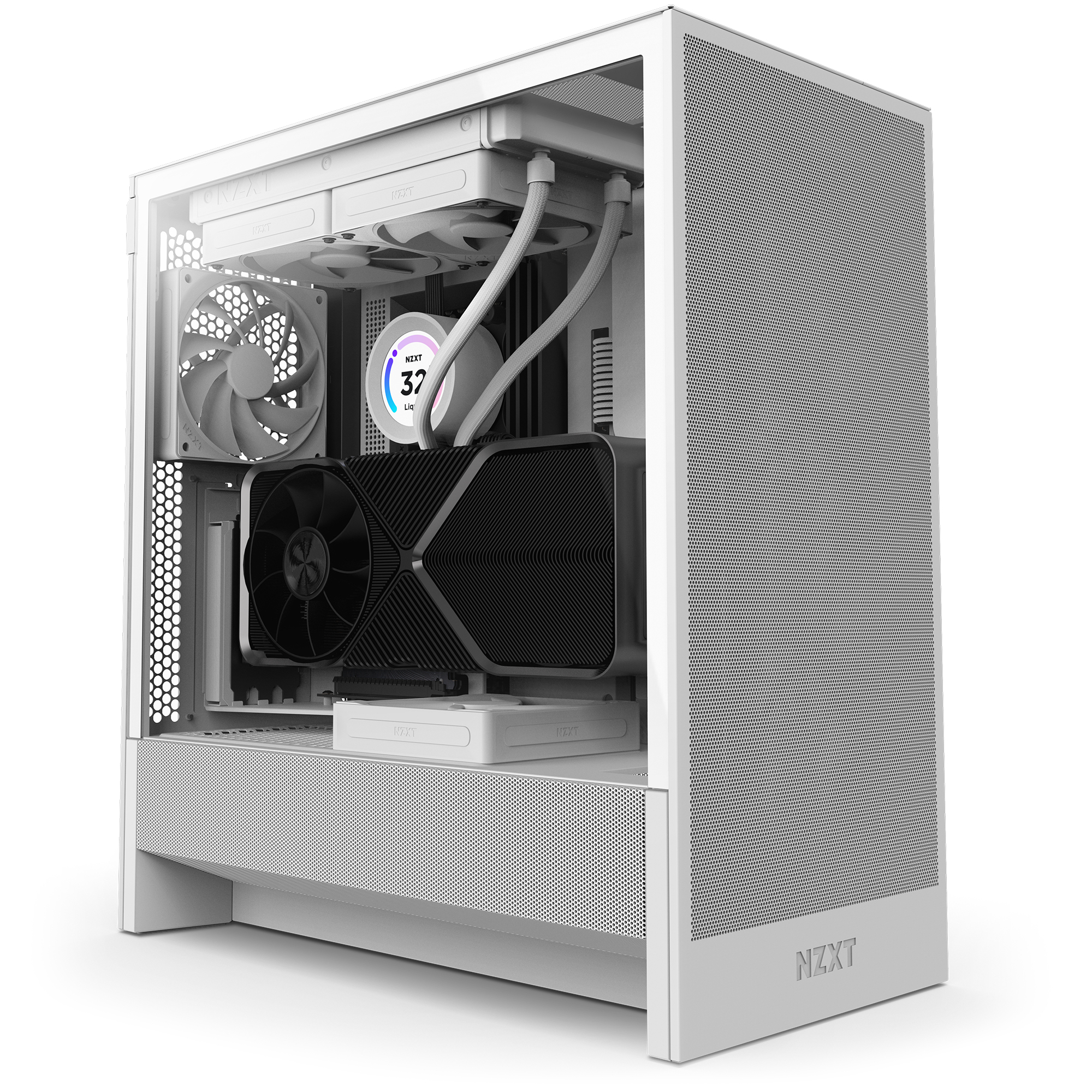 NZXT H series H5 Flow - Mid tower - E-ATX - Seitenteil mit Fenster (geh�rtetes Glas)