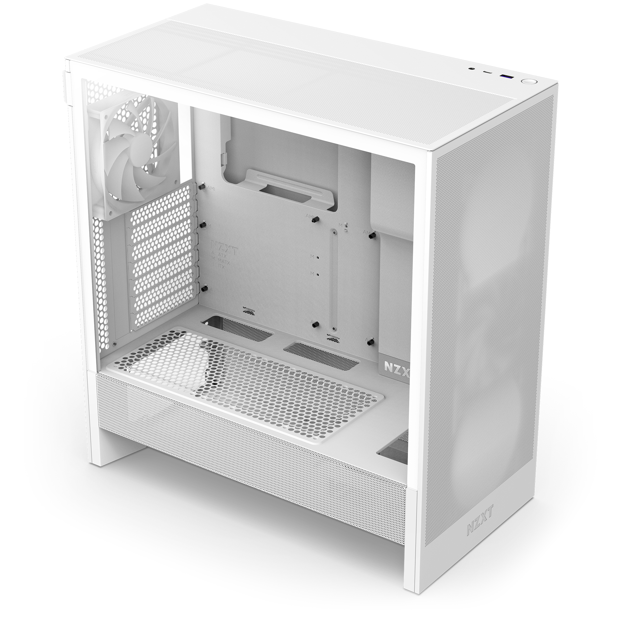 NZXT H series H5 Flow - Mid tower - E-ATX - Seitenteil mit Fenster (geh�rtetes Glas)