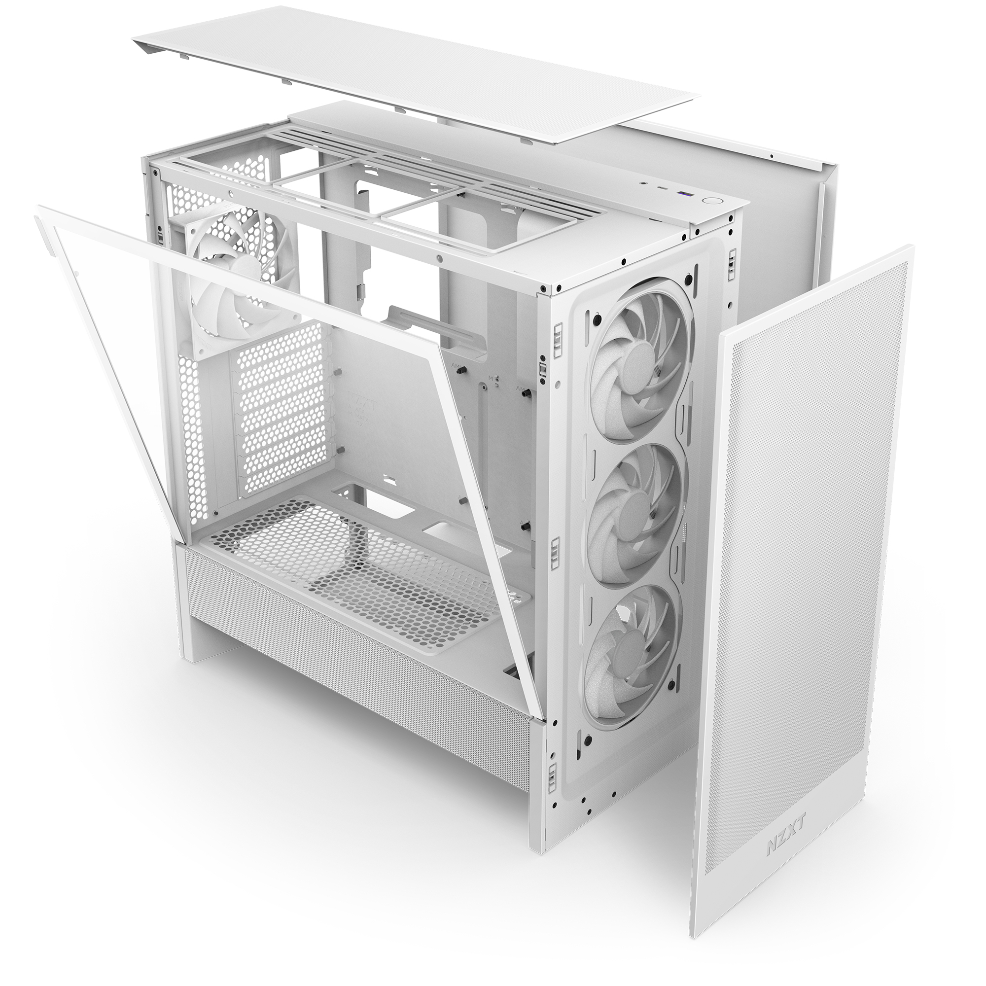 NZXT H series H5 Flow - Mid tower - E-ATX - Seitenteil mit Fenster (geh�rtetes Glas)