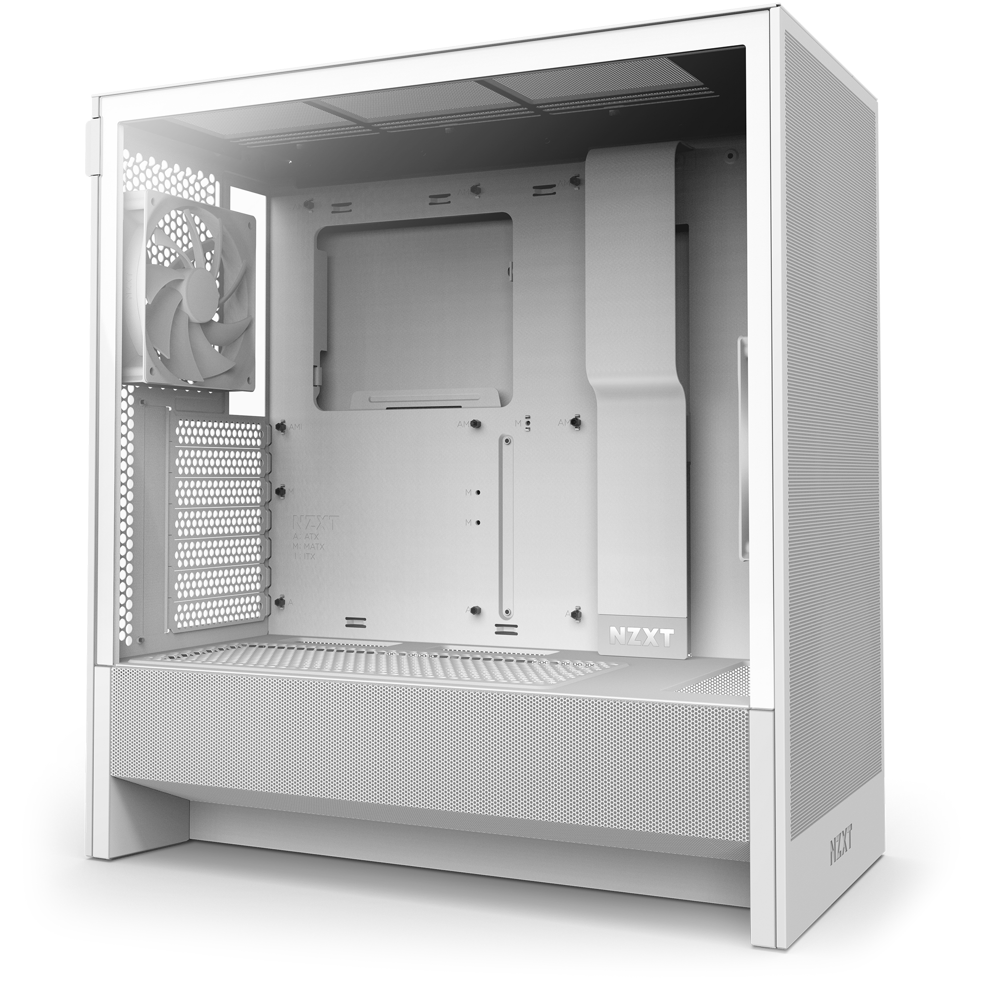 NZXT H series H5 Flow - Mid tower - E-ATX - Seitenteil mit Fenster (geh�rtetes Glas)
