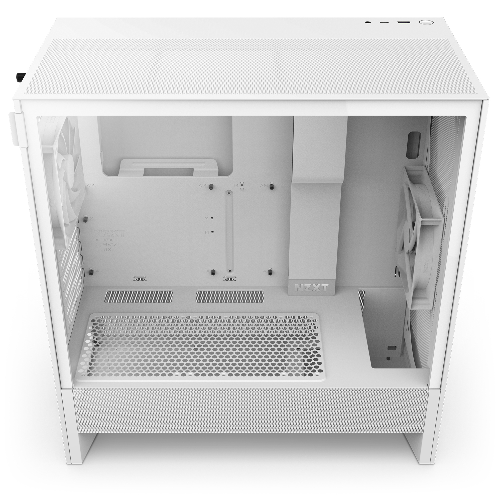 NZXT H series H5 Flow - Mid tower - E-ATX - Seitenteil mit Fenster (geh�rtetes Glas)