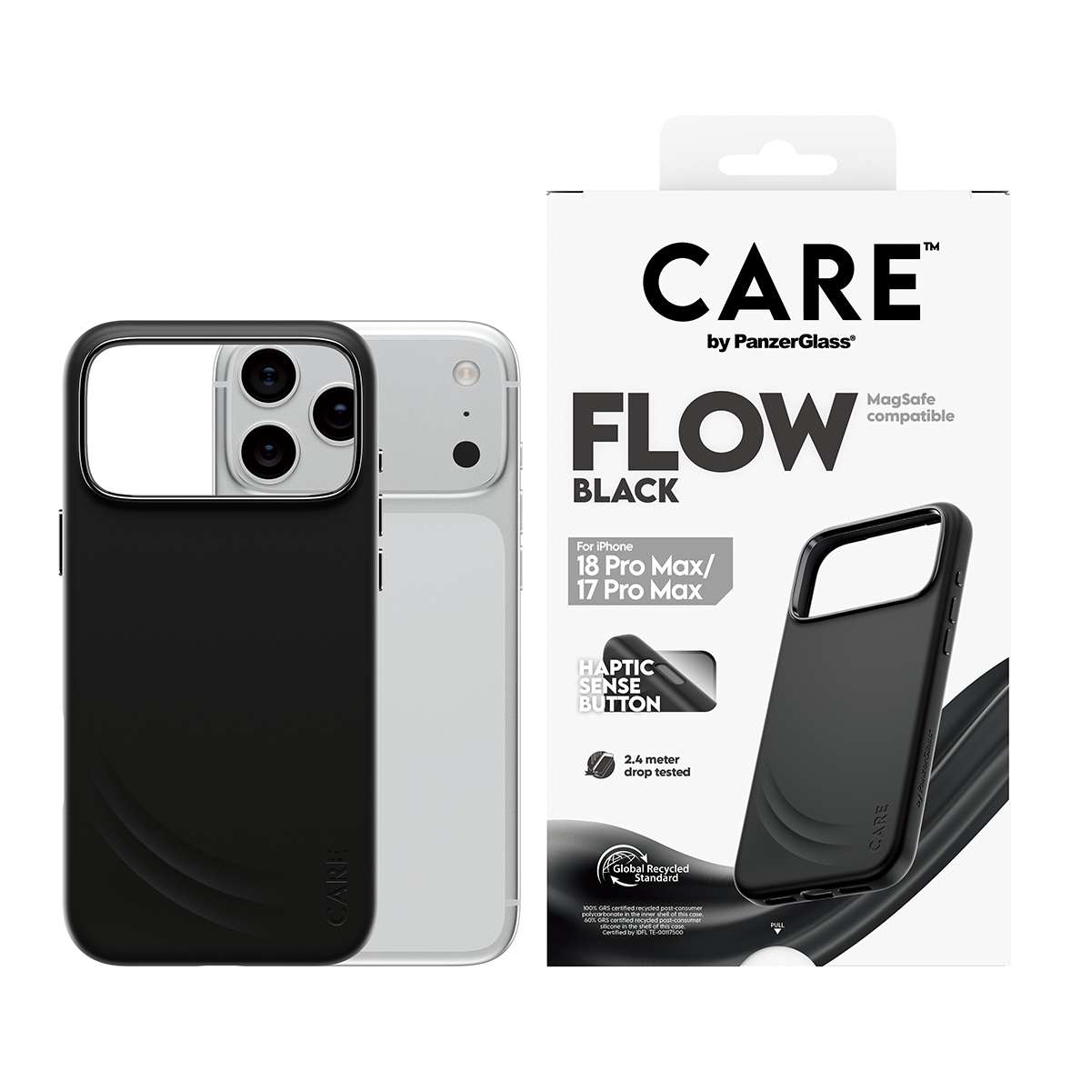 PanzerGlass CARE by � Flow Case Black w. MagSafe iPhone 2026 Pro Max | 17 Pro Max coque de protection pour t�l�phones portables Housse Transparent