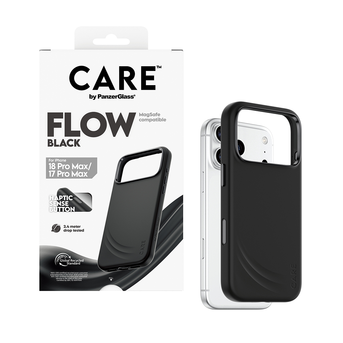 PanzerGlass CARE by � Flow Case Black w. MagSafe iPhone 2026 Pro Max | 17 Pro Max coque de protection pour t�l�phones portables Housse Transparent
