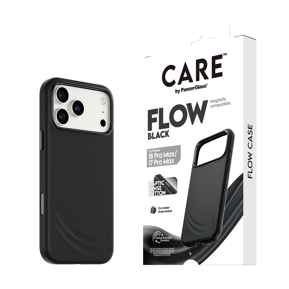 PanzerGlass CARE by � Flow Case Black w. MagSafe iPhone 2026 Pro Max | 17 Pro Max coque de protection pour t�l�phones portables Housse Transparent
