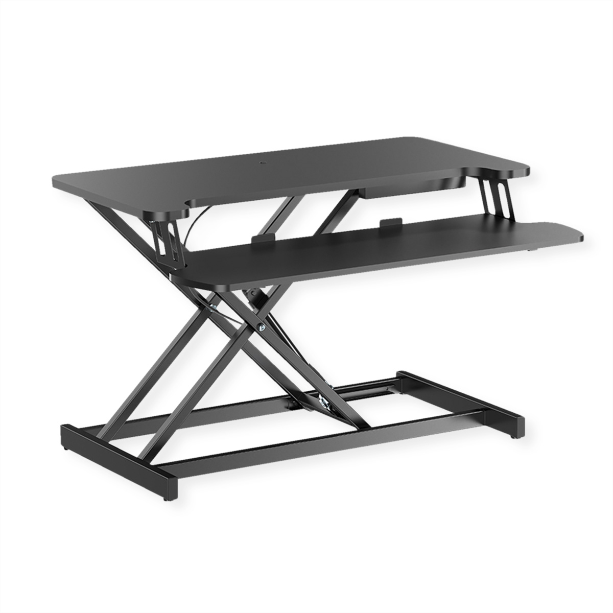 VALUE Sitz-Steh-Schreibtischaufsatz mit Tastaturablage 800x260