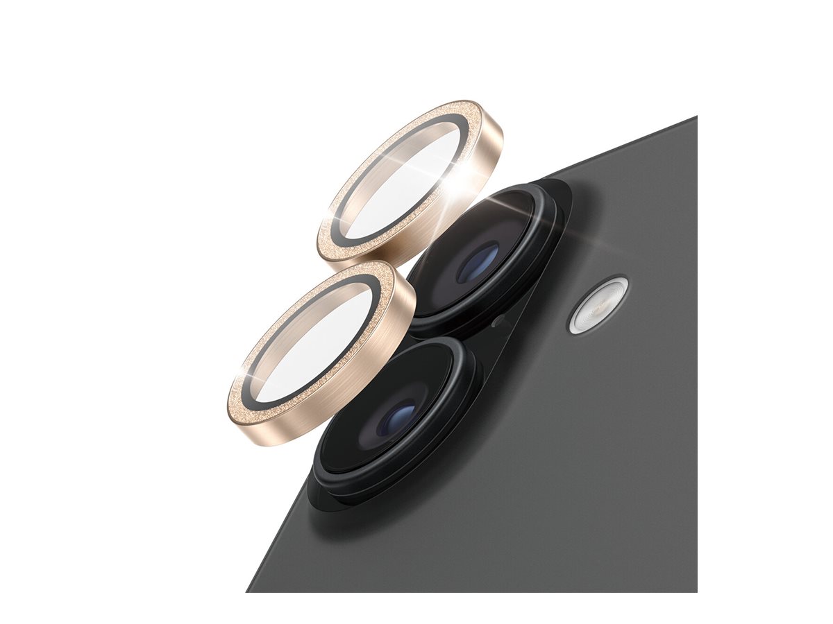 PanzerGlass � Hoops� Camera Lens Protector Glitter Gold iPhone 17 | iPhone 16 | 16 Plus Pellicola proteggischermo trasparente Apple 1 pz