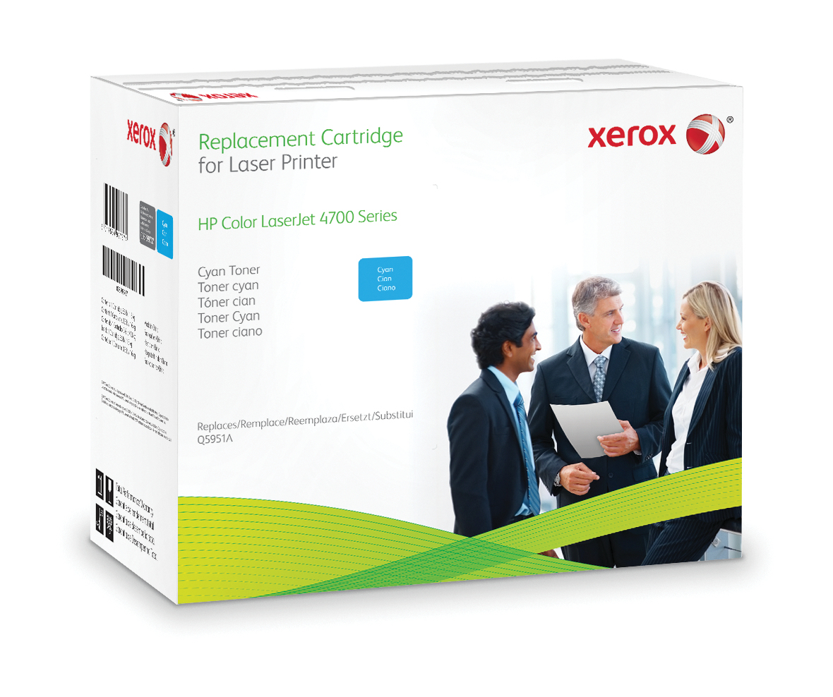 Xerox Toner cyan. Equivalent  HP Q5951A. Compatible avec HP Colour LaserJet 4700