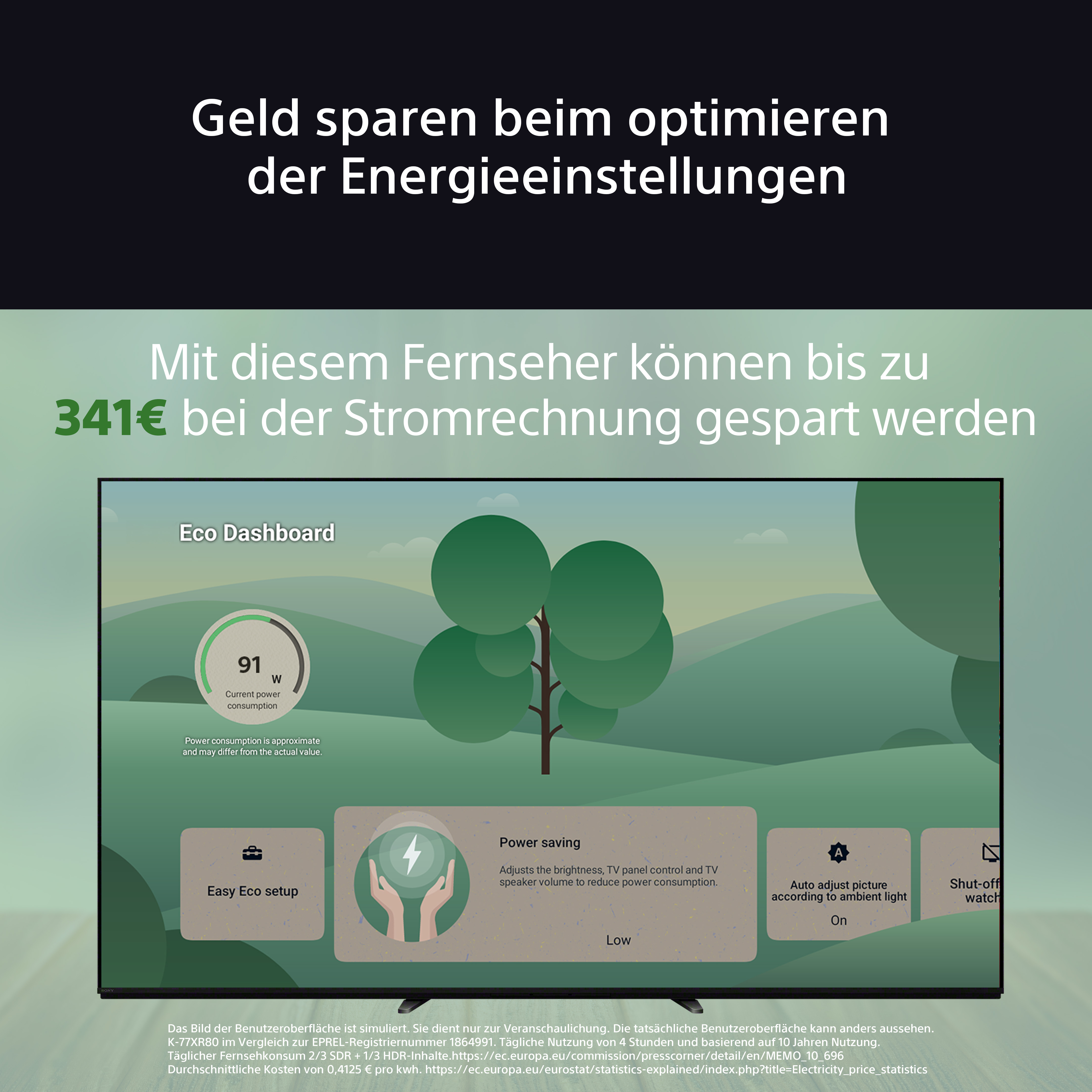 Sony FWD-65XR80 Televisor 165,1 cm (65) 4K Ultra HD Smart TV Wifi Negro