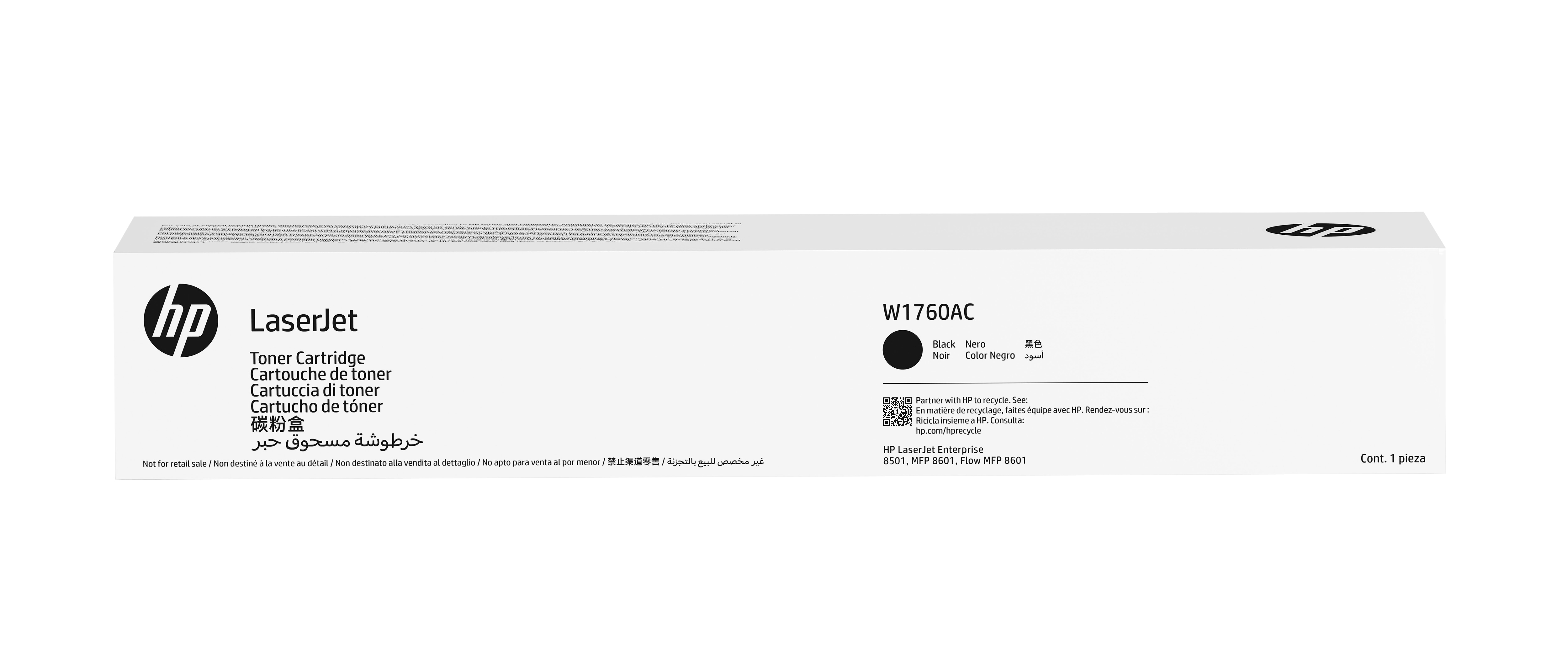 HP 176A - Schwarz - original - LaserJet - Tonerpatrone (W1760AC)